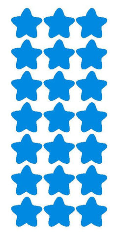 1-1/4" Med Blue Star Stickers Wedding Envelope Seals School Arts & Crafts - Winter Park Products