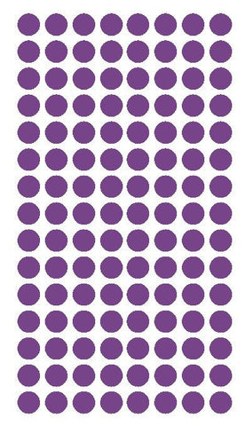 1/4" LAVENDER Round Color Coding Inventory Label Dots Stickers - Winter Park Products