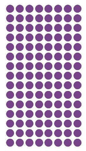 1/4" LAVENDER Round Color Coding Inventory Label Dots Stickers - Winter Park Products