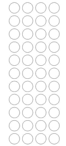 3/4" White Round Color Code Inventory Label Dot Stickers MADE IN USA - Winter Park Products