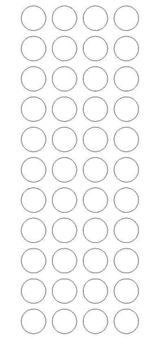 3/4" White Round Color Code Inventory Label Dot Stickers MADE IN USA - Winter Park Products