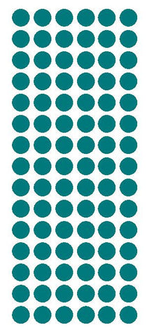 1/2" TURQUOISE Round Vinyl Color Coded Inventory Label Dots Stickers - Winter Park Products
