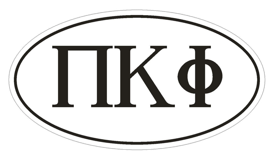 Pi Kappa Phi Fraternity EURO OVAL Bumper Sticker or Helmet Sticker D567 - Winter Park Products