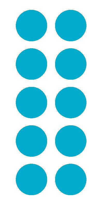 1-1/2" LIGHT BLUE Round Color Code Inventory Label Dot Stickers - Winter Park Products