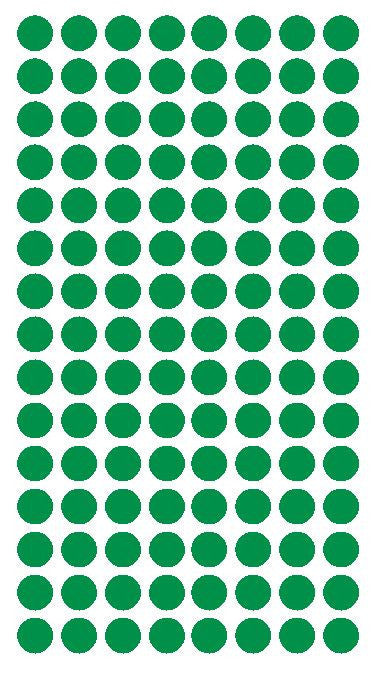 1/4" GREEN Round Color Coding Inventory Label Dots Stickers - Winter Park Products