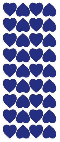 Dark Blue 1" Heart Stickers BRIDAL SHOWER Wedding Envelope Seals School arts & Crafts - Winter Park Products