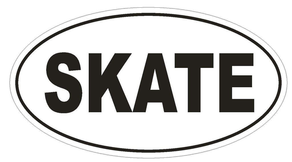 SKATE EURO OVAL Bumper Sticker or Helmet Sticker D542 - Winter Park Products