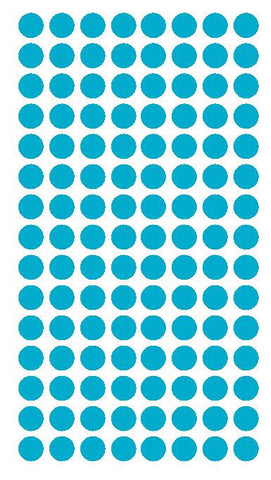 1/4" LIGHT BLUE Round Color Coding Inventory Label Dots Stickers - Winter Park Products