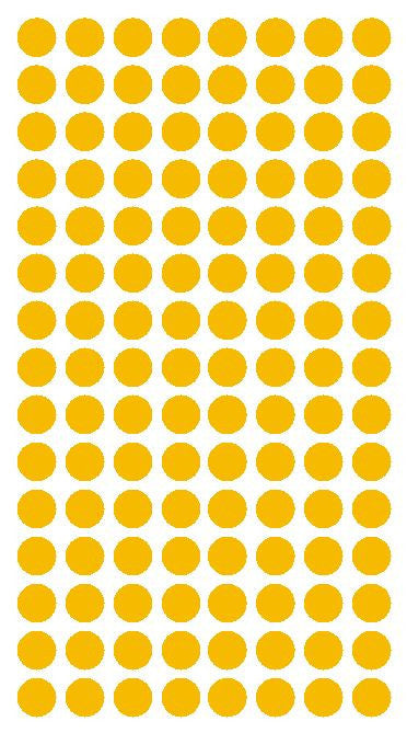 1/4" GOLDEN YELLOW Round Color Coding Inventory Label Dots Stickers - Winter Park Products