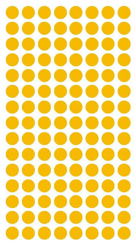 1/4" GOLDEN YELLOW Round Color Coding Inventory Label Dots Stickers - Winter Park Products