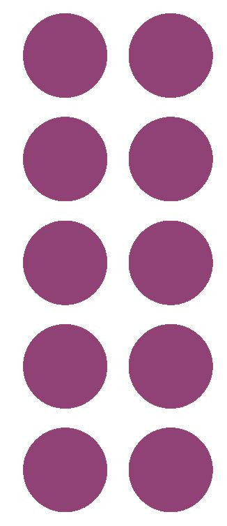 2" Plum Round Color Coded Inventory Label Dots Stickers - Winter Park Products