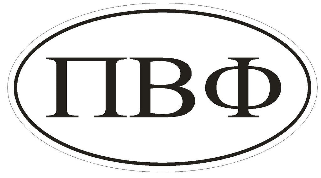Pi Beta Phi Sorority EURO OVAL Bumper Sticker or Helmet Sticker D576 - Winter Park Products