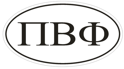 Pi Beta Phi Sorority EURO OVAL Bumper Sticker or Helmet Sticker D576 - Winter Park Products