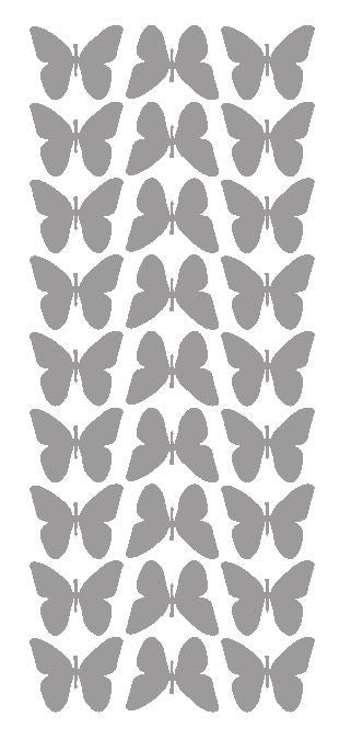 Silver 1" Butterfly Stickers BRIDAL SHOWER Wedding Envelope Seals School arts & Crafts - Winter Park Products