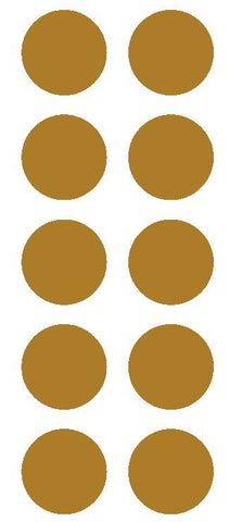 2" Gold Round Color Coded Inventory Label Dots Stickers - Winter Park Products