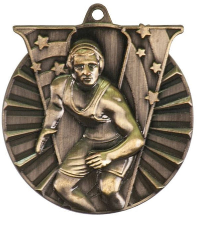 Wrestling Medals Award Trophy Team Sports W/FREE Lanyard FREE SHIPPING VM110 - Winter Park Products
