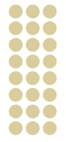 1" Beige Tan Round Vinyl Color Code Inventory Label Dot Stickers - Winter Park Products