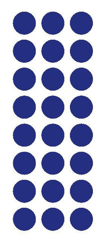 1" Dark Blue Round Vinyl Color Code Inventory Label Dot Stickers - Winter Park Products