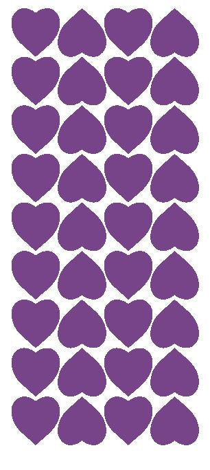 Lavender 1" Heart Stickers BRIDAL SHOWER Wedding Envelope Seals School arts & Crafts - Winter Park Products