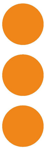 3" Lt Orange Round Color Code Inventory Label Dots Stickers - Winter Park Products