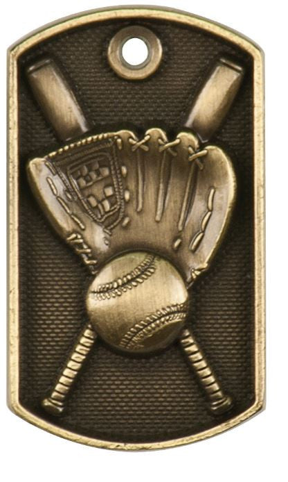 Baseball Dog Tag Award Trophy Team Sports W/FREE Bead Chain FREE SHIPPING DT201 - Winter Park Products