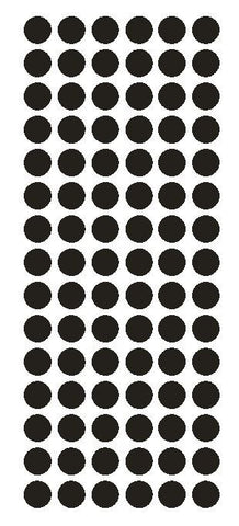 1/2" BLACK Round Vinyl Color Coded Inventory Label Dots Stickers - Winter Park Products