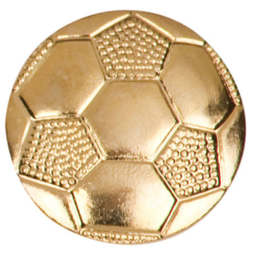 Gold Finish Metal Soccer Ball Pin TIE TACK School Varsity Chenille Insignia - Winter Park Products