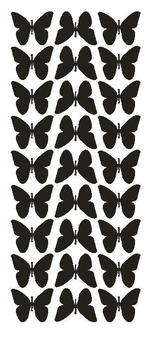 Black 1" Butterfly Stickers BRIDAL SHOWER Wedding Envelope Seals School arts & Crafts - Winter Park Products