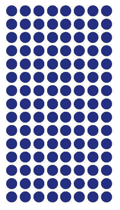1/4" DARK BLUE Round Color Coding Inventory Label Dots Stickers - Winter Park Products
