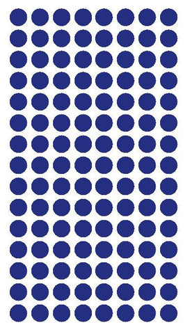 1/4" DARK BLUE Round Color Coding Inventory Label Dots Stickers - Winter Park Products