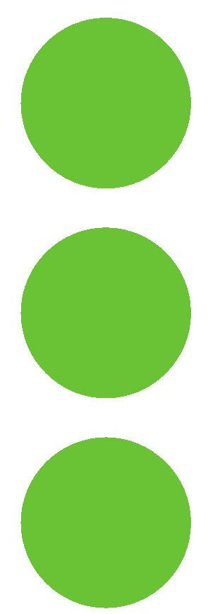 3" Lime Green Round Color Code Inventory Label Dots Stickers - Winter Park Products