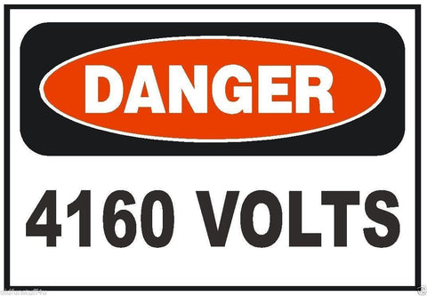 Danger 4160 Volts Electrical Electrician Sticker Safety Sign Decal Label D226 - Winter Park Products