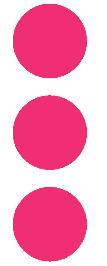 2-1/2" Hot Pink Round Color Code Inventory Label Dots Stickers - Winter Park Products