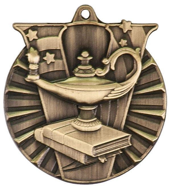 Lamp of Knowledge Medals Award Trophy W/FREE Lanyard FREE SHIPPING VM107 - Winter Park Products