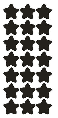 1-1/4" Black Star Stickers Wedding Envelope Seals School Arts & Crafts - Winter Park Products