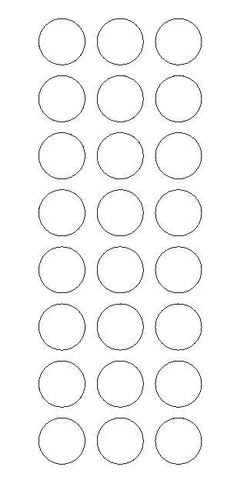 1" CLEAR Round Vinyl Color Code Inventory Label Dot Stickers - Winter Park Products