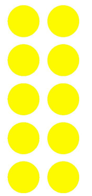 2" Lt Yellow Round Color Coded Inventory Label Dots Stickers - Winter Park Products