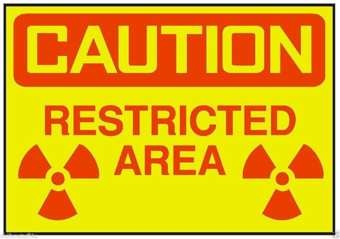 Caution Restricted Area Sticker OSHA Work Safety Business Sign Decal Label D251 - Winter Park Products