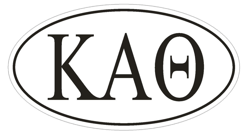 Kappa Alpha Theta Sorority EURO OVAL Bumper Sticker or Helmet Sticker D590 - Winter Park Products