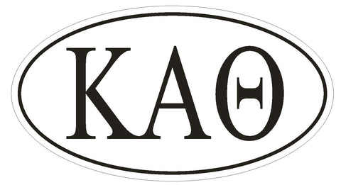 Kappa Alpha Theta Sorority EURO OVAL Bumper Sticker or Helmet Sticker D590 - Winter Park Products