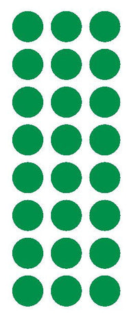 1" Green Round Vinyl Color Code Inventory Label Dot Stickers - Winter Park Products