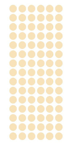 1/2" IVORY Round Vinyl Color Coded Inventory Label Dots Stickers - Winter Park Products