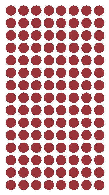 1/4" BURGUNDY Round Color Coding Inventory Label Dots Stickers - Winter Park Products