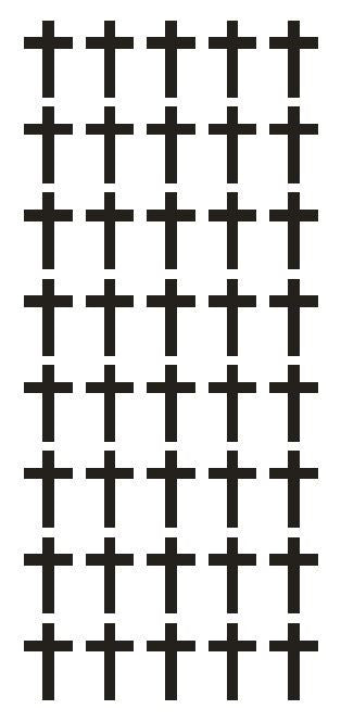 1" Black Cross Stickers Envelope Seals Religious Church School arts Crafts - Winter Park Products