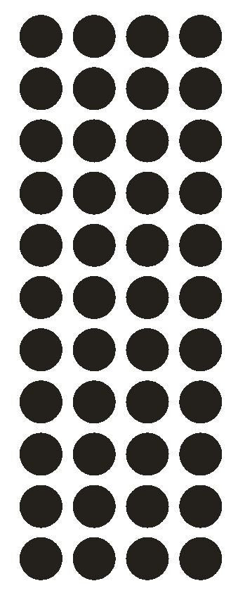 3/4" Black Round Color Code Inventory Label Dot Stickers - Winter Park Products