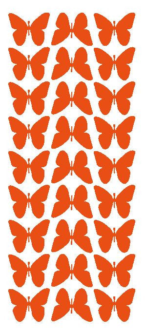 Orange 1" Butterfly Stickers BRIDAL SHOWER Wedding Envelope Seals School arts & Crafts - Winter Park Products