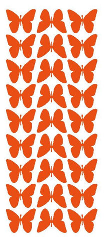 Orange 1" Butterfly Stickers BRIDAL SHOWER Wedding Envelope Seals School arts & Crafts - Winter Park Products