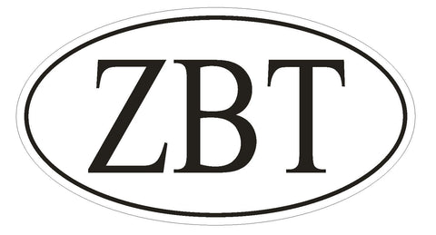 Zeta Beta Tau Fraternity EURO OVAL Bumper Sticker or Helmet Sticker D586 - Winter Park Products