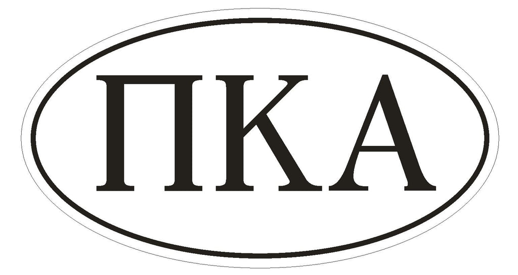 Pi Kappa Alpha Fraternity EURO OVAL Bumper Sticker or Helmet Sticker D570 - Winter Park Products