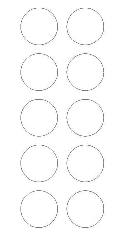 2" CLEAR Round Color Coded Inventory Label Dots Stickers - Winter Park Products